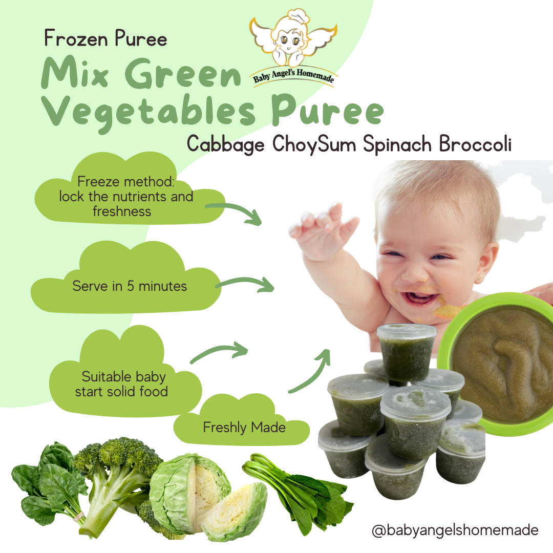 Mix Green Vegetables Puree – Baby Angel's Homemade