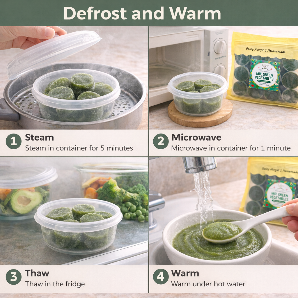 Mix Green Vegetables Puree